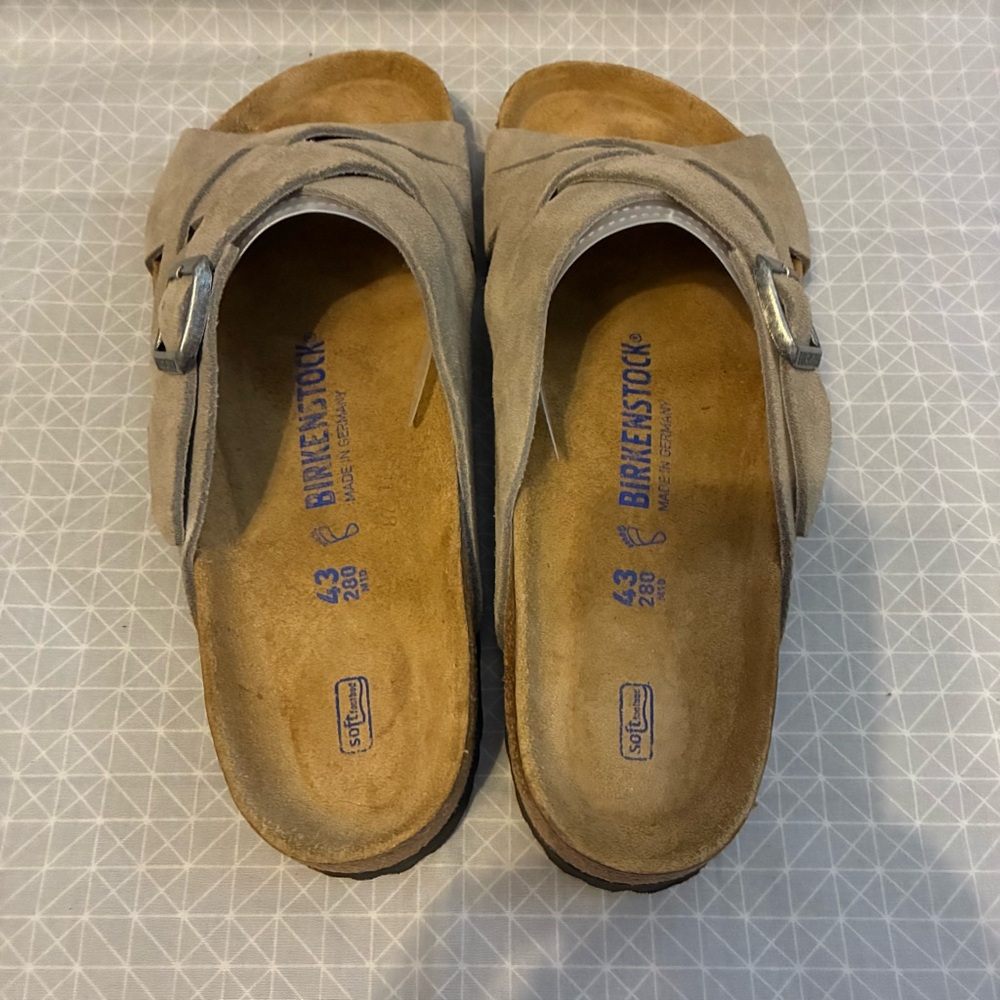 Birkenstock Lugano Sandals Taupe Suede 43 - Picture 4 of 7